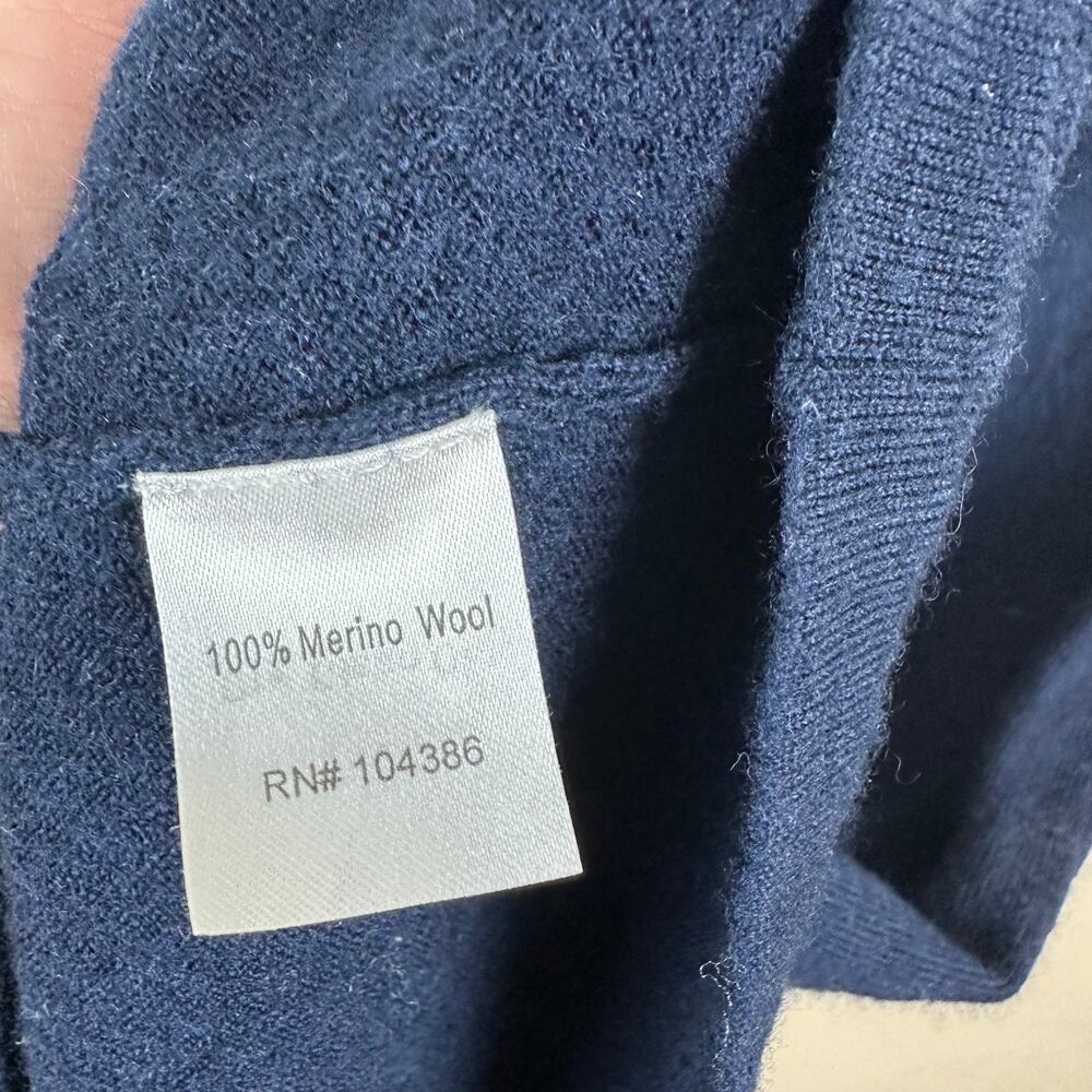 Garnet Hill 100% Merino Wool Sweater Dress XS‎ Colorblock Quiet Luxury Old Money - Picture 6 of 7